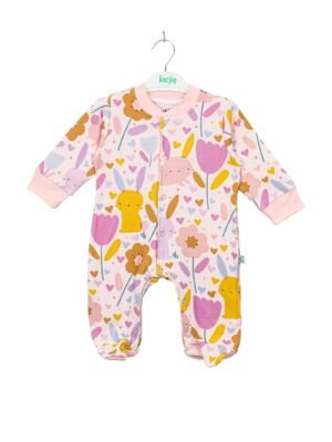Flowers & Rabbits Bodysuit Longsleeve For girls