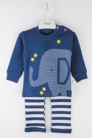 Elephant Strips Pyjama For Boys